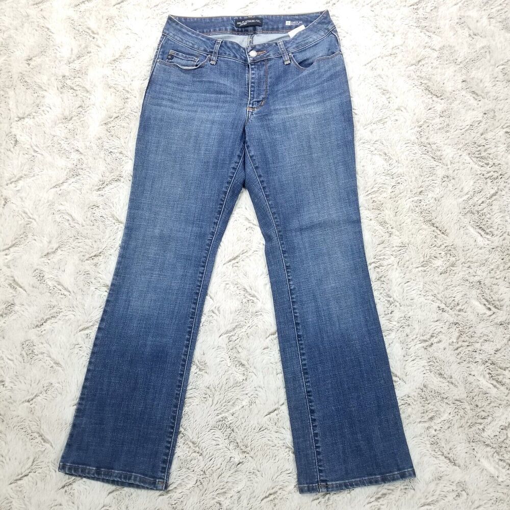 Lee Jeans Womens 10 Short Blue Curvy Fit Bootcut Dark Wash Denim